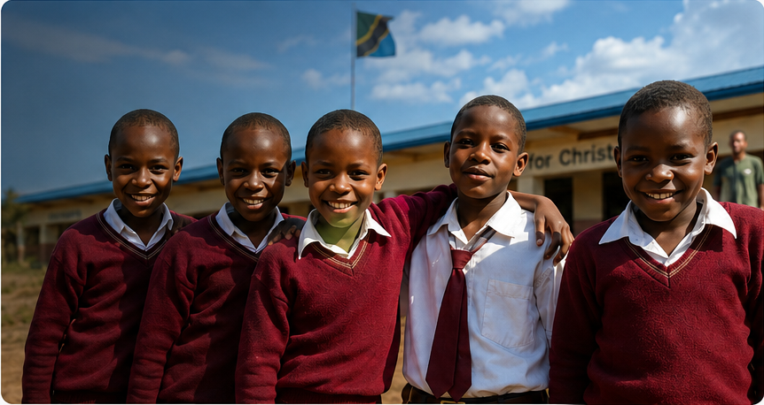 Tanzania school students